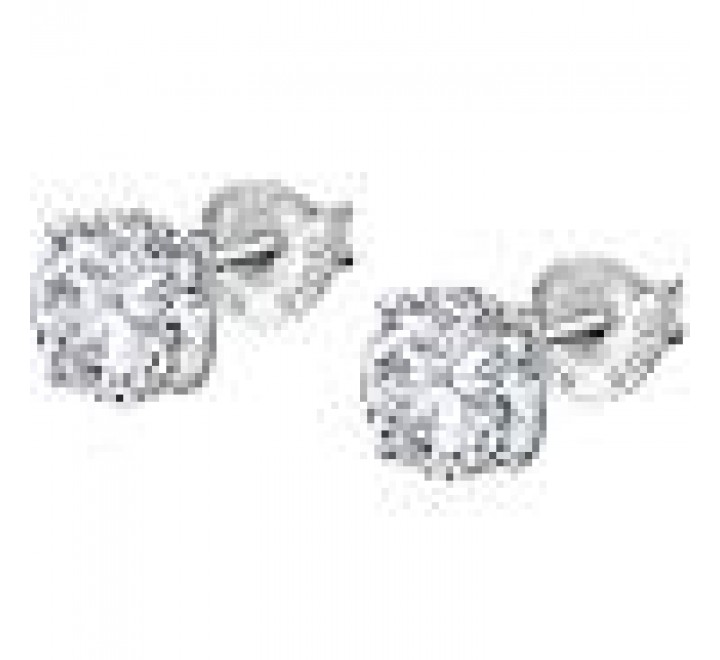 PENDIENTES LOTUS PLATA CIRCONITA CUATRO GARRAS LP2005-4/1
