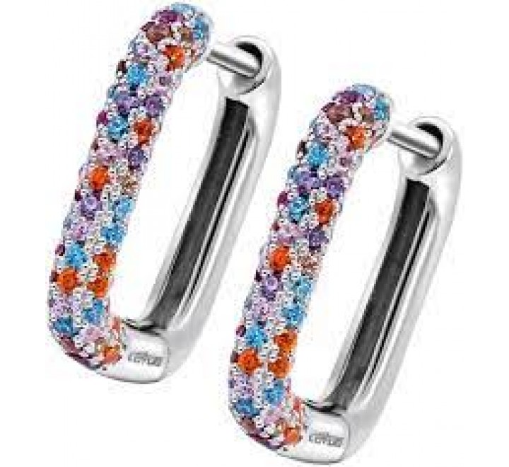 PENDIENTES LOTUS PLATA RECTANGULAR CIRCONITAS LP3567-4/4