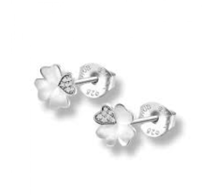 PENDIENTES LOTUS PLATA TREBOL CIRCONITAS LP3599-4/1