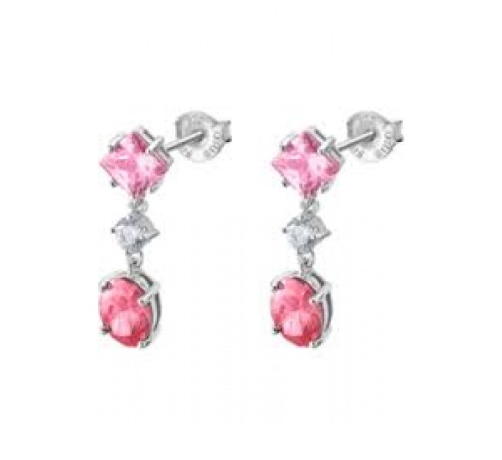 PENDIENTES LOTUS PLATA LARGOS ROSA DE FRANCIA LP3565-4/3