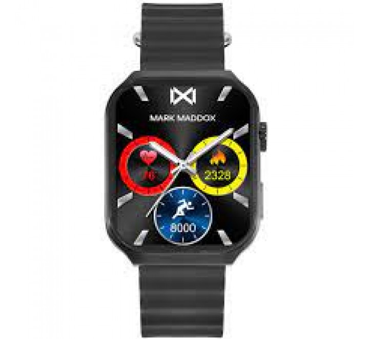 RELOJ MARK MADDOX SMART CAJA CUADRADA SILICO NEGRA HS2002-50