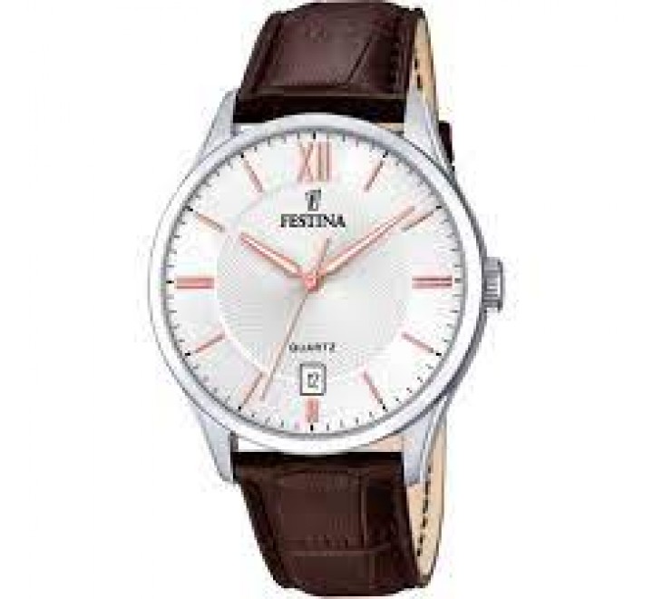 RELOJ FESTINA CAJA ACERO Y CORREA PIEL MARRON F20426/4