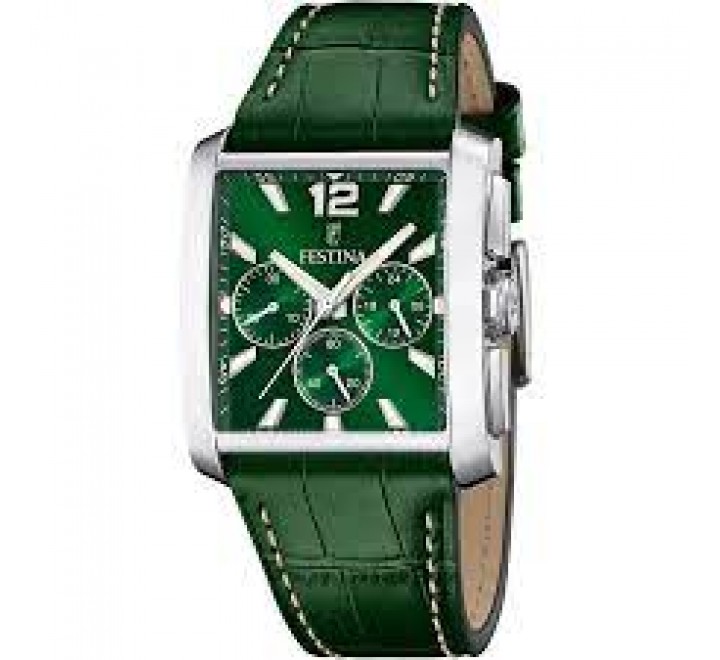 RELOJ FESTINA CAJA CUADRADA ACERO CORREA VERDE F20636/3
