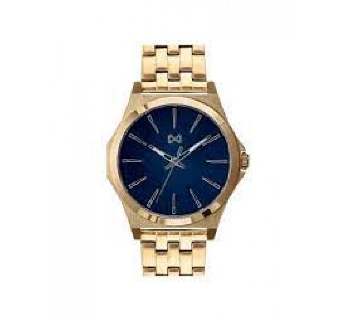 RELOJ MARK MADDOX CAJA Y ARMIS DORADO ESFERA NEGRA HM7103-57