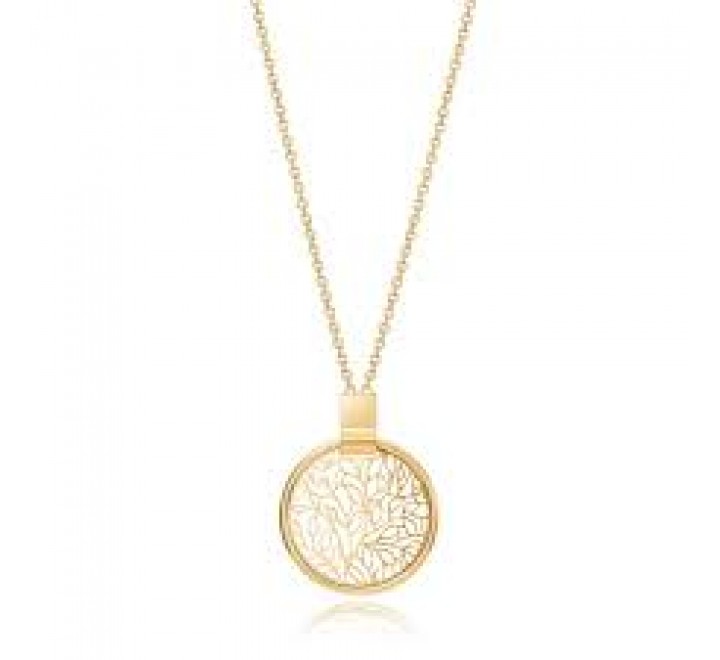 COLLAR VICEROY ACERO DORADO DISCO CALADO 15029CO1012