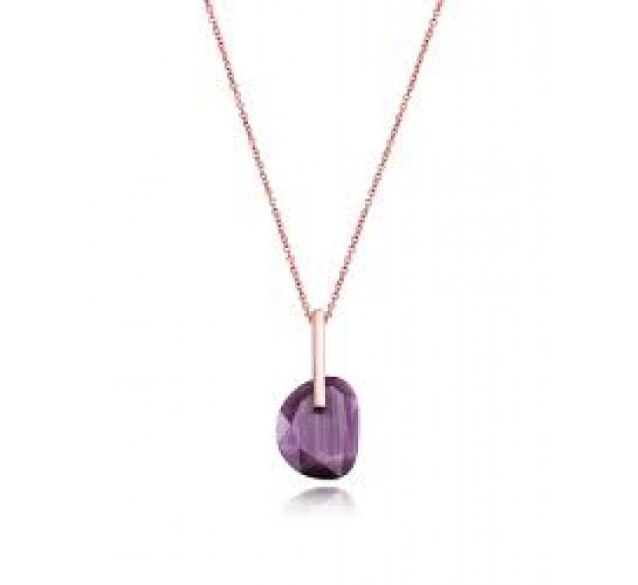 COLLAR VICEROY PLATA ROSADA PIEDRA LILA 3020C100-47