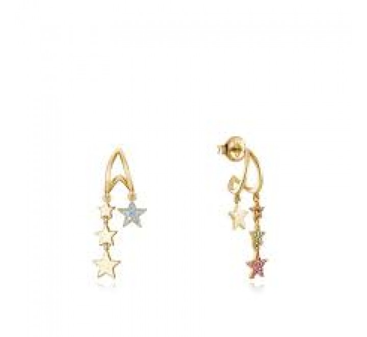 PENDIENTES VICEROY PLATA DORADA ARO ESTRELLAS 13076E100-39