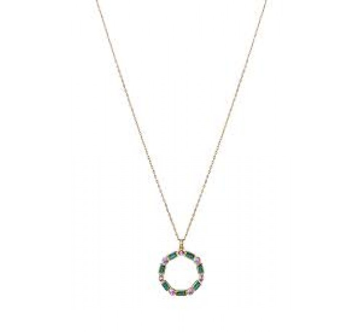 COLLAR VICEROY PLATA DORADA CIRCONITAS COLORES 9120C100-39