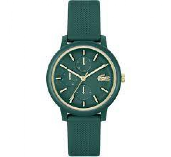 RELOJ LACOSTE CAJA Y CORREA SILICONA VERDE 2001329