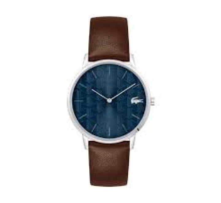 RELOJ LACOSTE CAJA ACERO CORREA PIEL MARRON 2011307