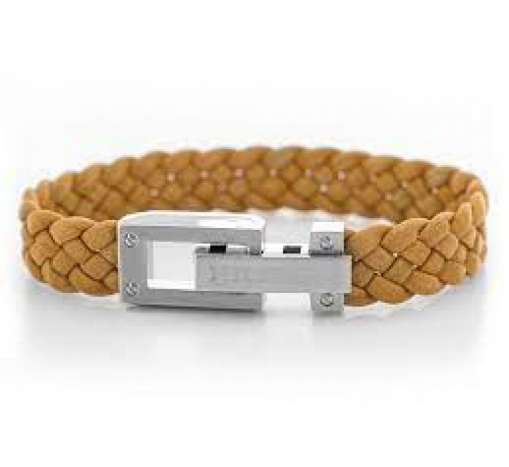 PULSERA TOMMY HILFIGER CUERO TRENZADO BEIGE 2790516