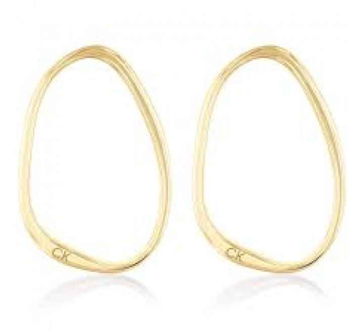 PENDIENTES CALVIN KLEIN ACERO DORADO LARGO 35000451