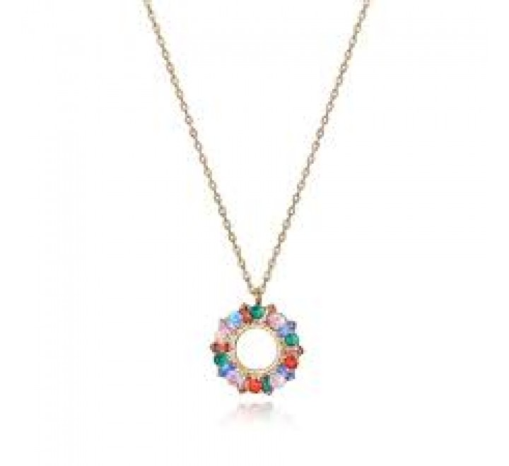 COLLAR VICEROY PLATA DORADA CIRCONITAS COLORES 13174C100-39