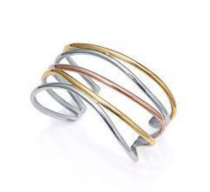 PULSERA VICEROY ACERO RIGIDA IP ROSA Y DORADO 14084P01019