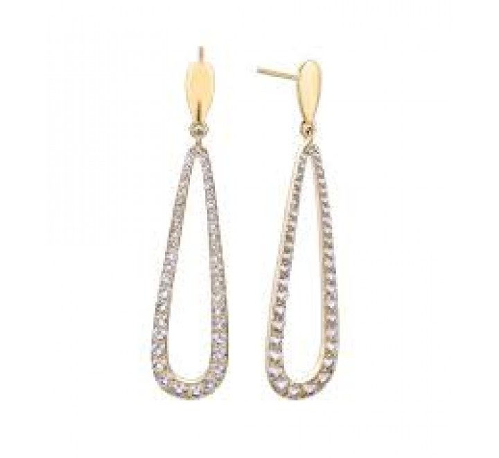 PENDIENTES PEDRO DURAN PLATA DORADA CIRCONITAS 00511792