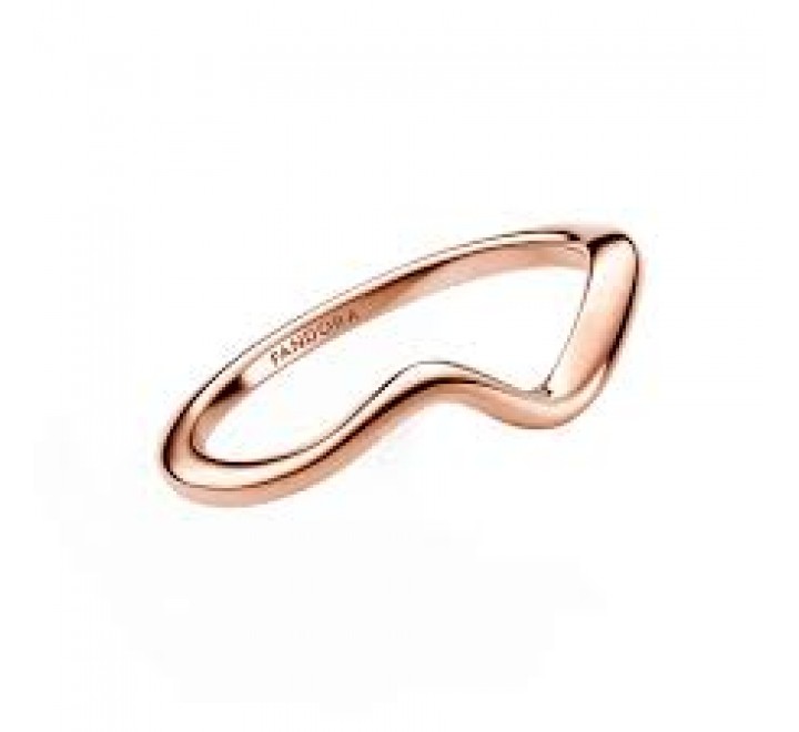 ANILLO PANDORA PLATA ROSADA OLA PULIDA N?14 183095C00-54