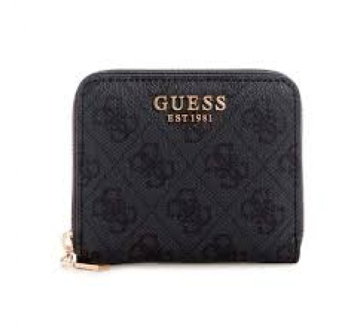 MONEDERO GUESS NEGRO COAL LOGO LAUREL SLG SMALL SG850037