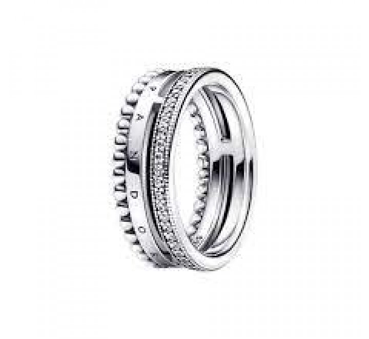 ANILLO PANDORA PLATA TRIPLE BOLITAS N?18 192312C01-58