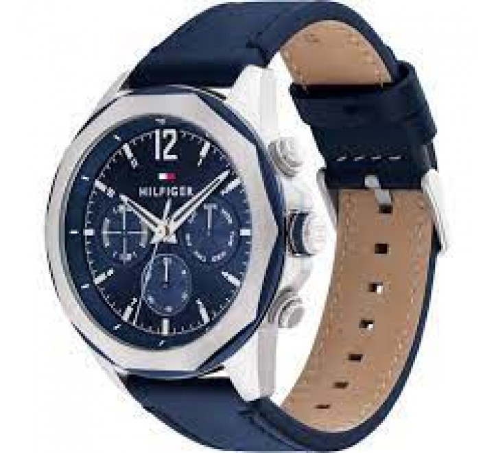 RELOJ TOMMY HILFIGER CAJA ACERO CORREA PIEL AZUL 1792063