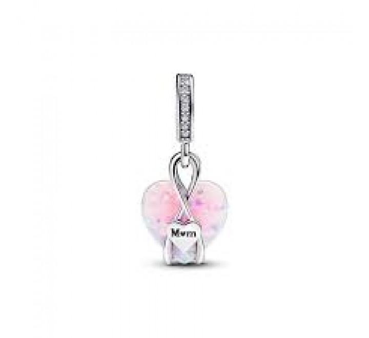 PANDORA CHARM COLGANTE CORAZON OPALESCENTE MAMÁ 793202C01
