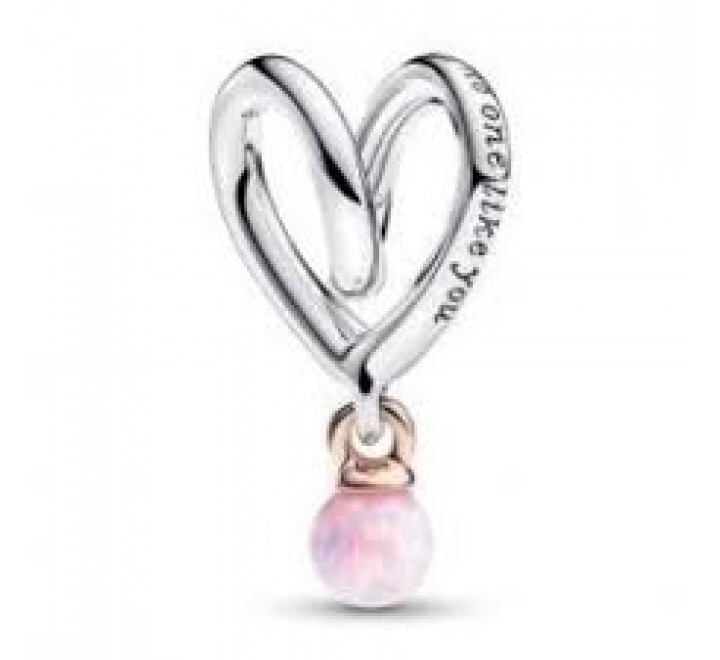 PANDORA CHARM CORAZON ENVUELTO EN DOS TONOS 783242C01