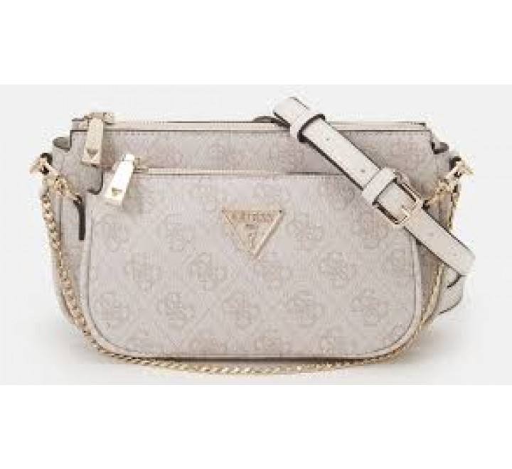 BOLSO GUESS NOELLE DBL POUCH CROSSBODY DOVE LOGO BD787971