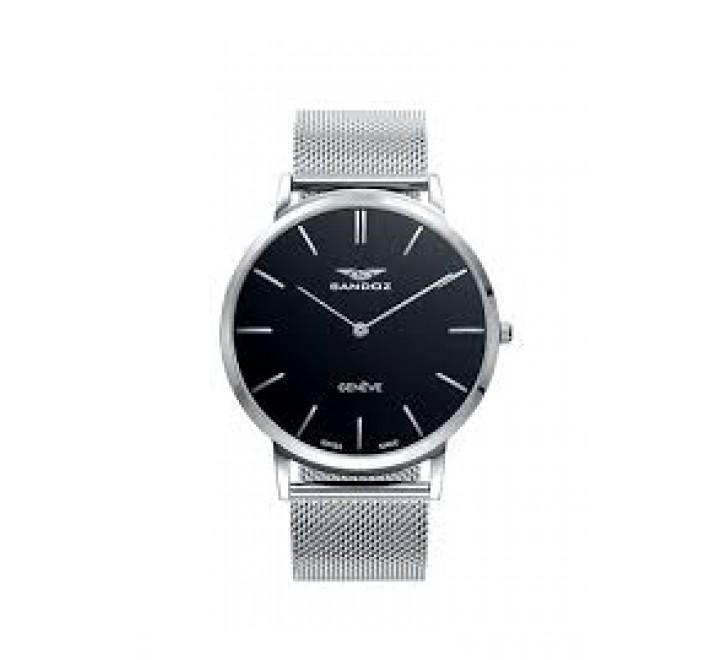 RELOJ  SANDOZ CABALLERO ACERO ESF NEGRA 81445-57