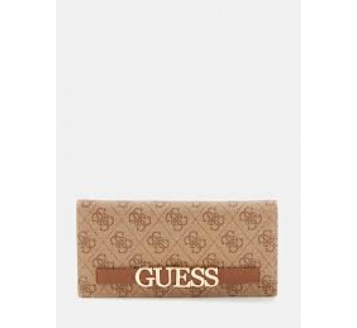 MONEDERO GUESS ZAMIRA SLG SMALL DARK TAUPE LOGO SWSG9629137