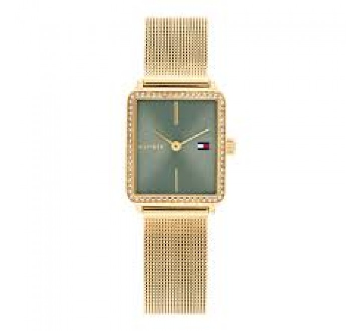 RELOJ TOMMY HILFIGUER 1782791 SE?ORA CHAPADO ESFERA VERDE
