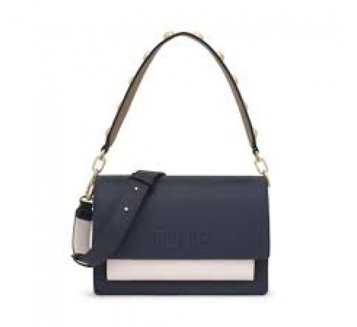 BOLSO TOUS BANDOLERA M. AUDREE SAFFI AZUL M-ROSA 2002202633