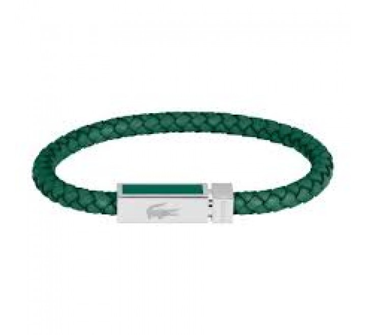 PULSERA LACOSTE PIEL TRENZADA VERDE 2040449