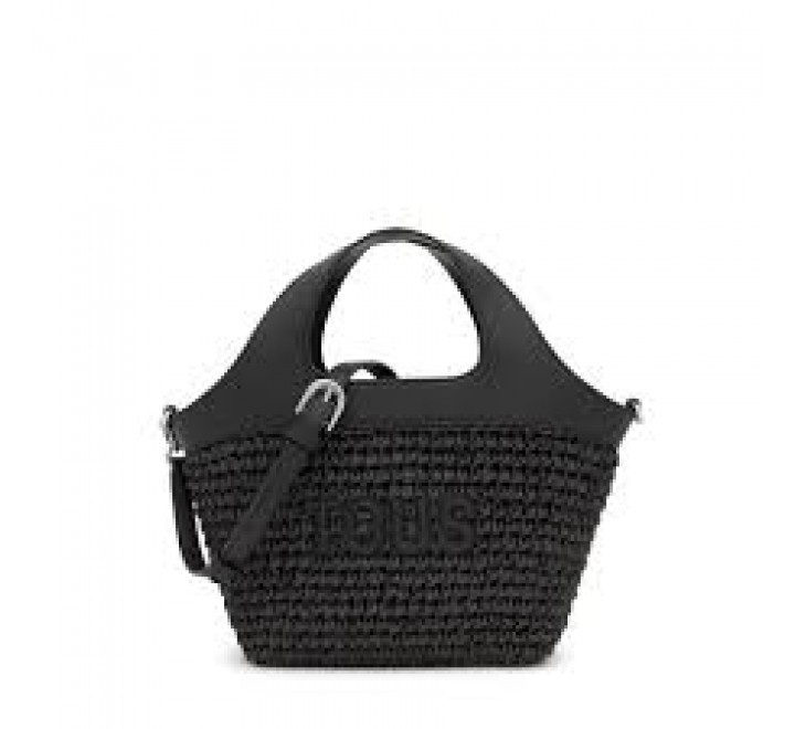 BOLSO TOUS CAPAZO LIRIO RAFIA NEGRO 2002205351
