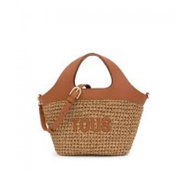 BOLSO TOUS CAPAZO M.TOUS LIRIO RAFIA CAMEL 2002205343