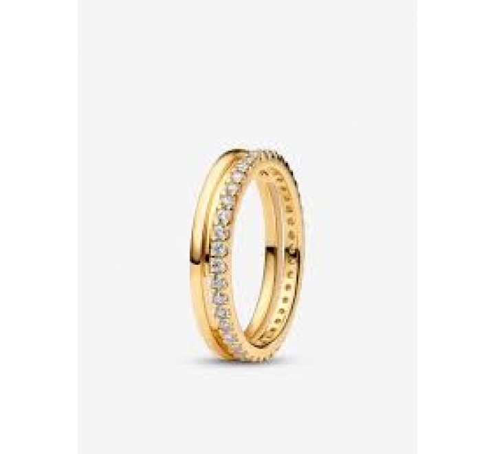 ANILLO PANDORA DORADO CIRCONITAS 163799C01-54
