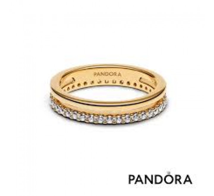 ANILLO PANDORA DORADO CIRCONITAS 163799C01-56