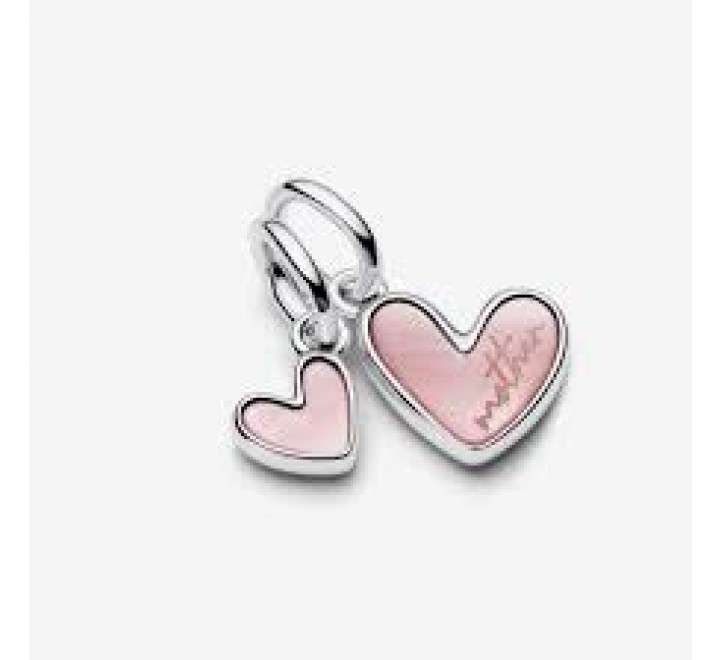 CHARM PANDORA CORAZONES MADRE E HIJA 793766C01