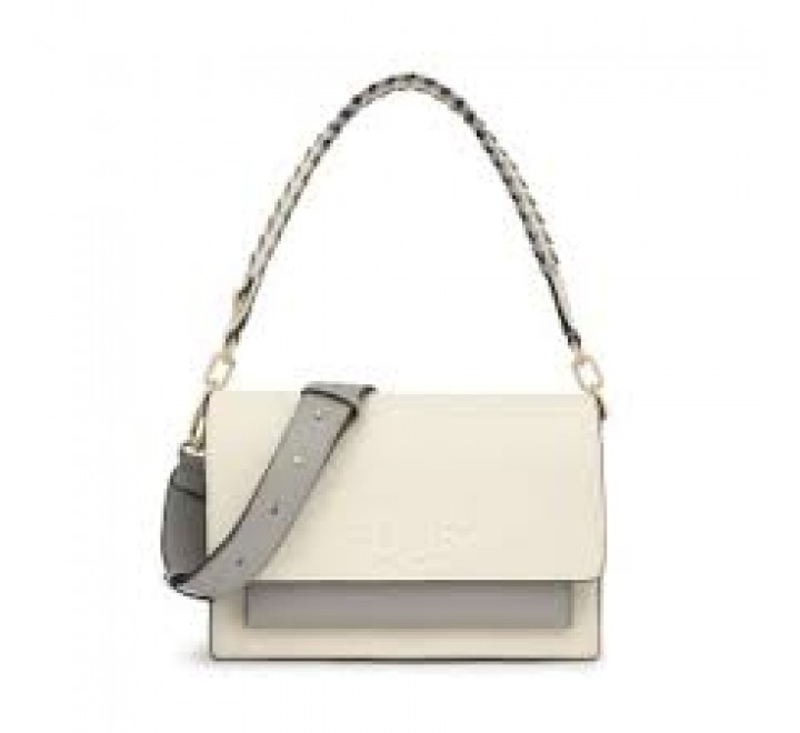 BOLSO TOUS CLUTCH AUDREE SAFIANO BEIGE-GRIS 2002286901