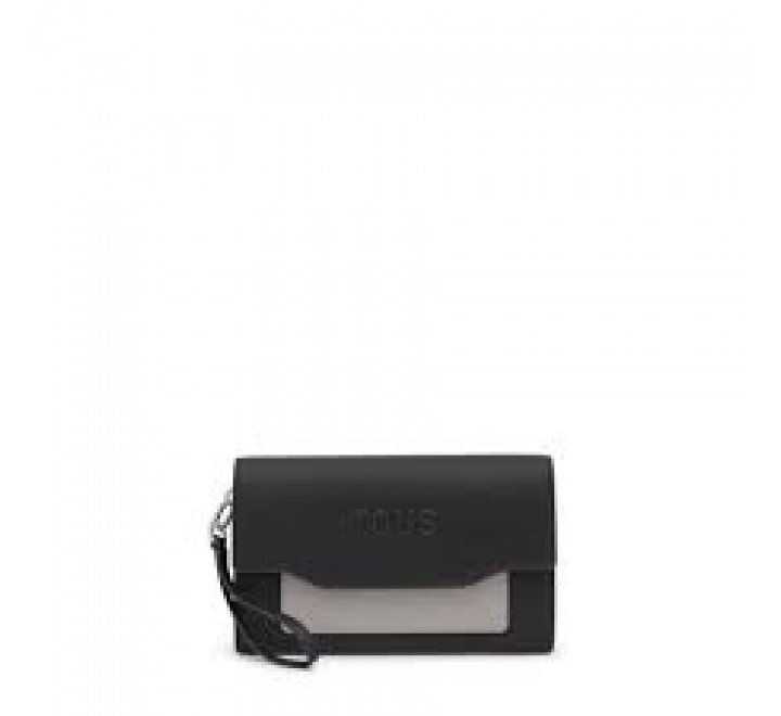 CLUTCH TOUS AUDREE SAFFIANO NEGRO-GRIS 2002286952