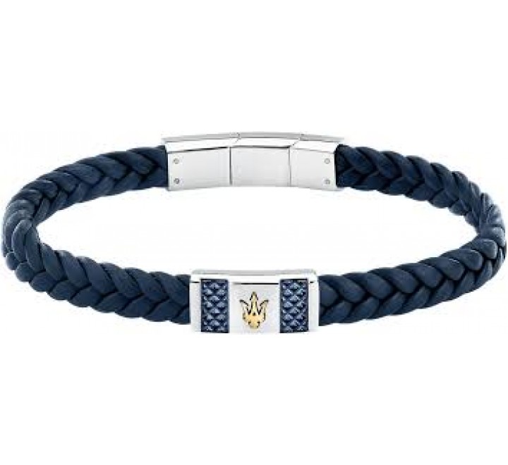 PULSERA MASERATI CUERO ACERO JM4249IK03