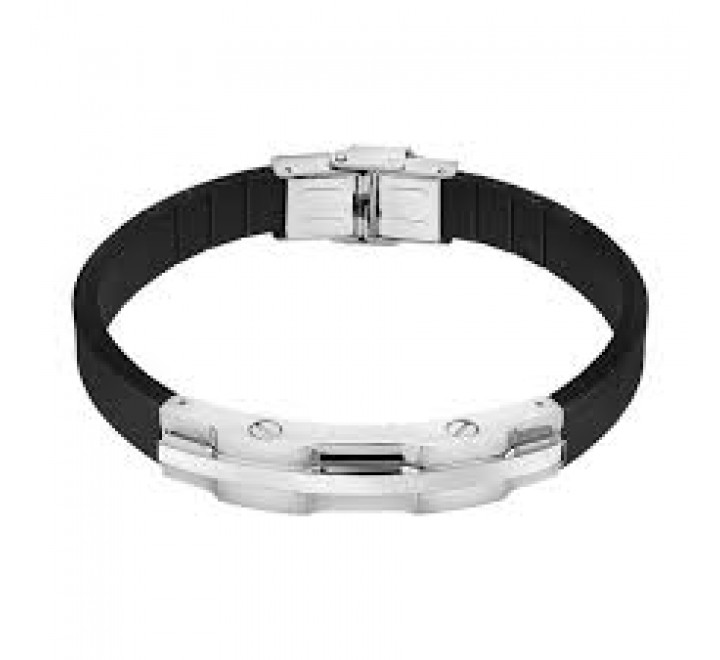 PULSERA LOTUS CABALLERO PIEL Y ACERO LS2455/2/1