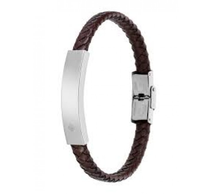 PULSERA MAREA CABALLERO MARRON TRENZADO C00103/392