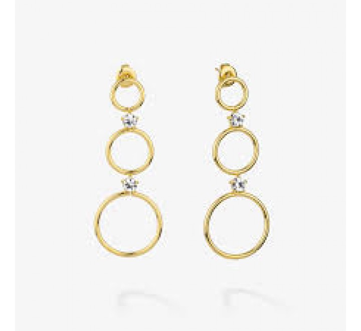 PENDIENTES RADIANT ACERO DORADO LARGOS ZENDAYA RY000245