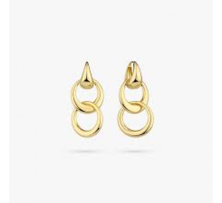 PENDIENTES RADIANT ACERO DORADO LARGOS BLAIR RY000314