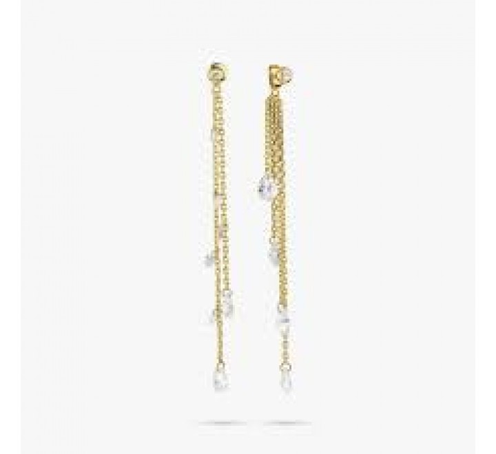 PENDIENTES RADIANT ACERO DORADO LARGOS MYFAIR RY000259