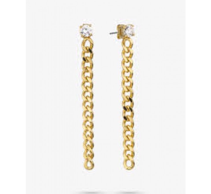 PENDIENTES RADIANT ACERO DORADO LARGOS RY000278