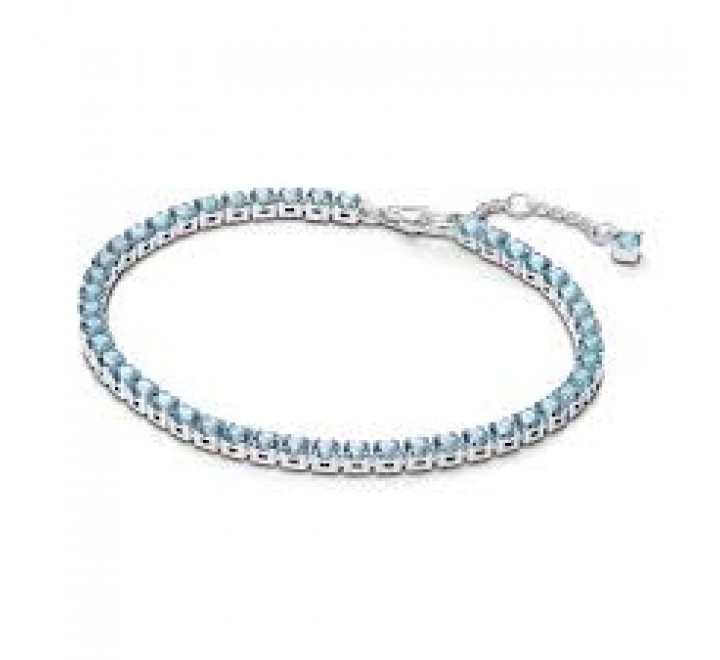 PULSERA PANDORA PLATA TENIS AZUL BRILLANTE 591469C03-18