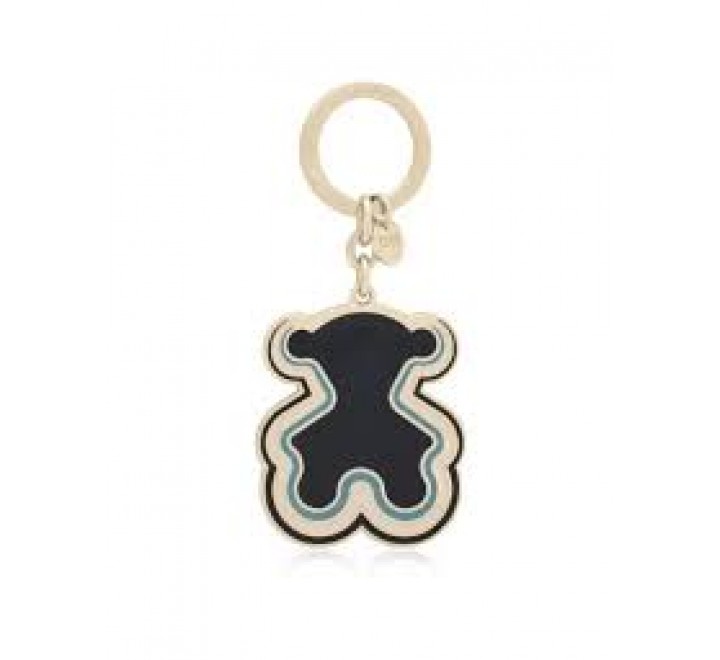 LLAVERO TOUS BEAR WAVES AZUL OSCURO-DORADO 2002307333