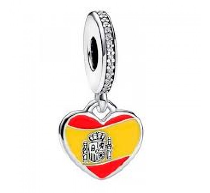 CHARM PANDORA PLATA BANDERA ESPAñA 792017CZ_E019