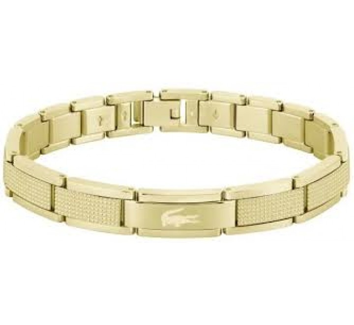 PULSERA LACOSTE ACERO DORADO ESLABONES 2040219