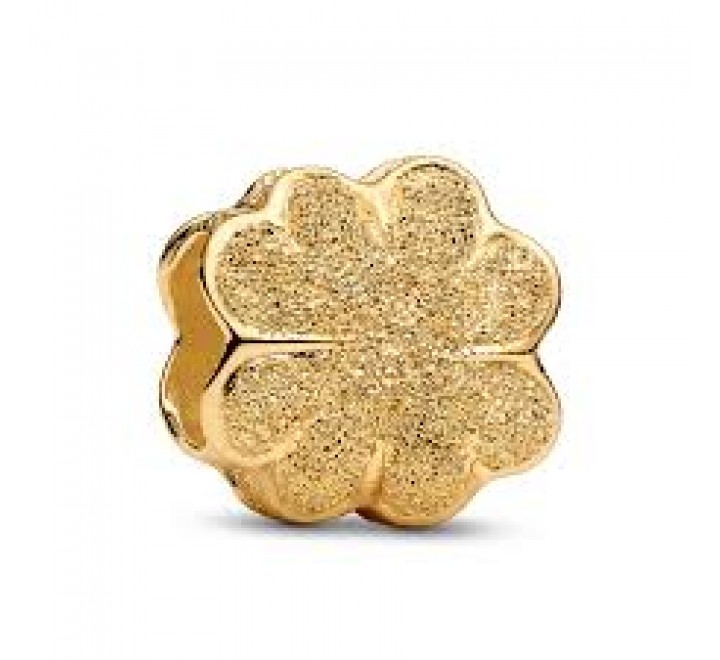 CHARM PANDORA PLATA DORADA MINI FLOR MATIZADA 764047C00